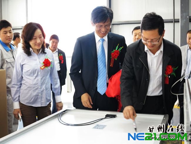 上海航天机电甘肃100兆瓦光伏组件生产线竣工