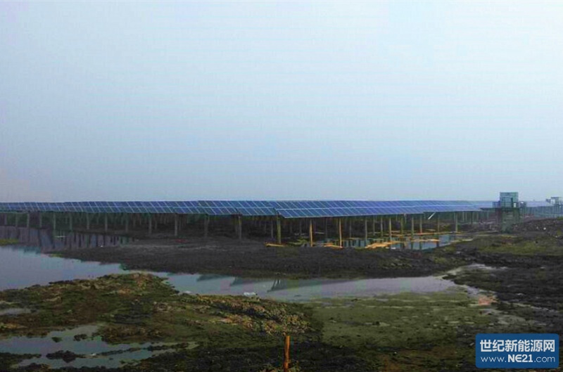 江苏宝应鑫源渔光互补光伏发电项目并网成功_