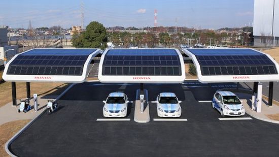 本田试验电动车太阳能充电站 项目有望引入中