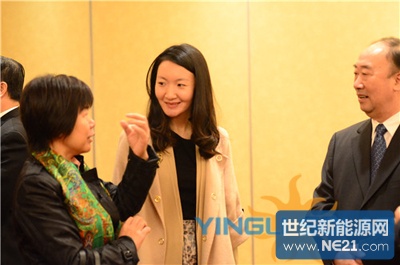 英利集团副总经理苗青会前与嘉宾沟通交流金砖国家财经论坛现场10月31