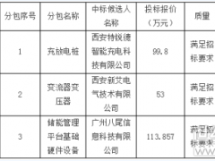 南方电网调峰调频公司光储充电站项目设备采购中标公示