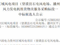 远景能源拟中标2个风电项目