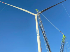中船风电高台北部滩200MW风电项目完成首台机组吊装