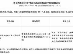 大唐江苏400MW海上风电项目用海公示！