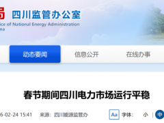 四川：春节期间电力最低出清电价-0.05元/度，单日负电价最长持续6.5h！