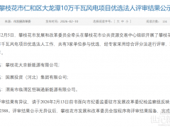 这家企业中选!四川100MW风电项目指标