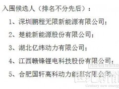 陕西1GWh储能电芯框架集采：鹏程无限、楚能、亿纬动力、赣锋锂电、国轩高科5家企业入围！