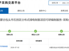 年供氢1000吨!南方电网分布式绿电制氢项目招标!
