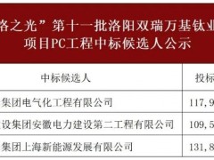 1.8~2.1元/瓦！河南60MW光伏项目PC中标候选人公示