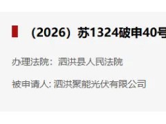 江苏一光伏企业破产清算申请被撤回